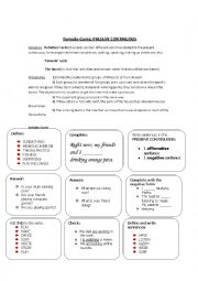 English Worksheet: Present Continuous TORNADO GAME