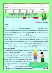 English Worksheet: Verb have got and verb to be