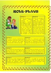 English Worksheet: Role Plays Part II