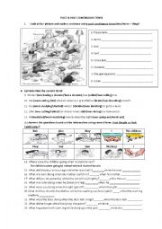 English Worksheet: Past & Past Continuous Tense