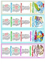 English Worksheet: Bookmarks - To have - To like - To need - To want