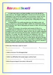 English Worksheet: Water