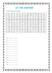 English Worksheet: AT THE AIRPORT