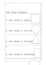 English Worksheet: I can draw shapes