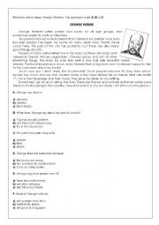 English Worksheet: reading comprehension