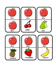 English Worksheet: FRUIT DOMINO