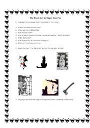 English Worksheet: The black cat