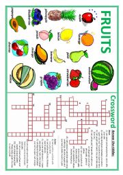 Fruits 1 (Crossword and Riddle)