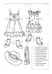 English Worksheet: Paper doll clothes 4