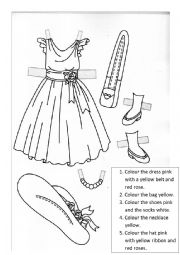 English Worksheet: Paper doll clothes 6