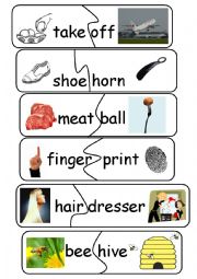 English Worksheet: Compound Words/Game - set 19