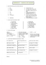 English Worksheet: Maroon 5 - Moves like Jagger - Worksheet