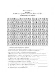 English Worksheet: Morals and Values