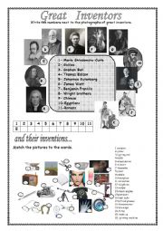 English Worksheet: Great Inventors