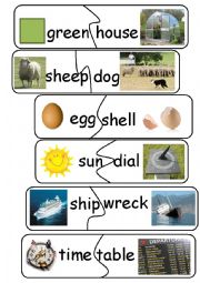 English Worksheet: Compound Words/Game - set 21