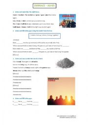 Embrace - Ashes - Worksheet