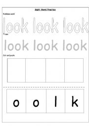 English Worksheet: Sight words