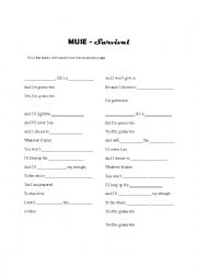 English Worksheet: Official Song of the Olympics 2012