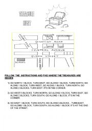 English Worksheet: Treasure hunt