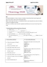 English Worksheet: Notting Hill Movie 