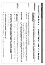 English Worksheet: Cloze Activity + Pronunciation - Badminton Court Dimensions