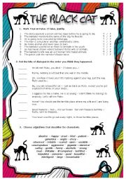 English Worksheet: The Black Cat 