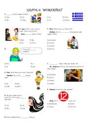 English Worksheet: 6th Grades General Revision 