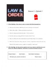 English Worksheet: law and Order