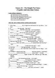 English Worksheet: Simple Past Tense