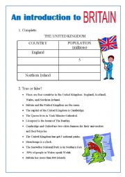 English Worksheet: An introduction to Britain