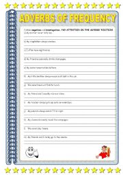 English Worksheet: ADVERBS  OF FREQUENCY