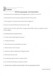 English Worksheet: Clash of the Titans 2010 Viewing Worksheet