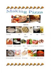 English Worksheet: Pizza Making Vocabulary