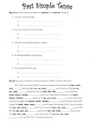 English Worksheet: Past Simple Tense