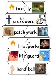English Worksheet: Compound Words/Game - set 23