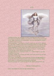 English Worksheet: angel, reading comprehension