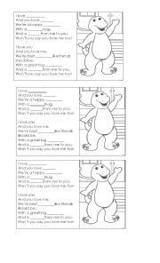 English Worksheet: Barneys song