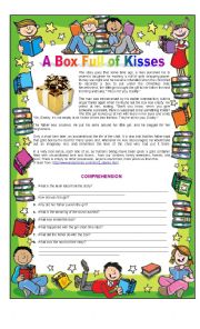 English Worksheet: A BOX FULL OF KISSES