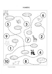 English Worksheet: THE NUMBERS