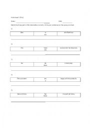 English Worksheet: Subject Verb Agreement (People)