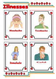 English Worksheet: Common illnesses