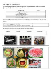 English Worksheet: the vilagarcia water festival