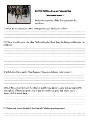 English Worksheet: Oliver Twist : in the workhouse