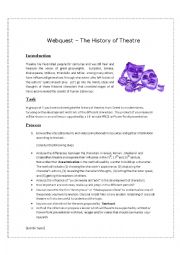 English Worksheet: Webquest . The History of Theatre