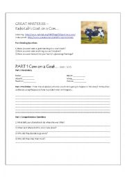 English Worksheet: Radiolab - Goat on a cow listening 