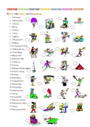 English Worksheet: Hobbies and leisure time