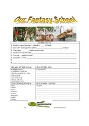 English Worksheet: Fantasy School