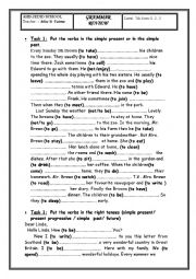 English Worksheet: grammer review tenses