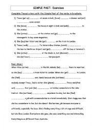 English Worksheet:  The Past Simple : Exercises