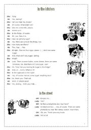 English Worksheet: In the kitchen